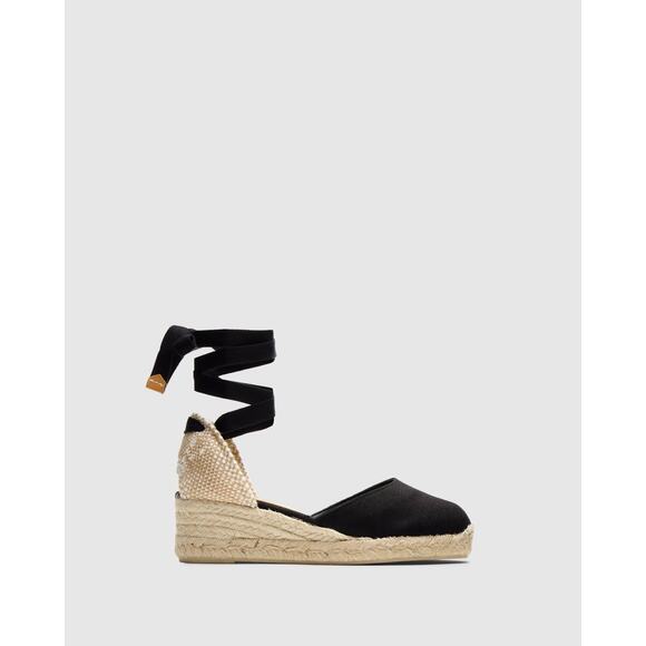 Castaner Carina Wedge Espadrilles Black - 4 - Picture 2 of 8